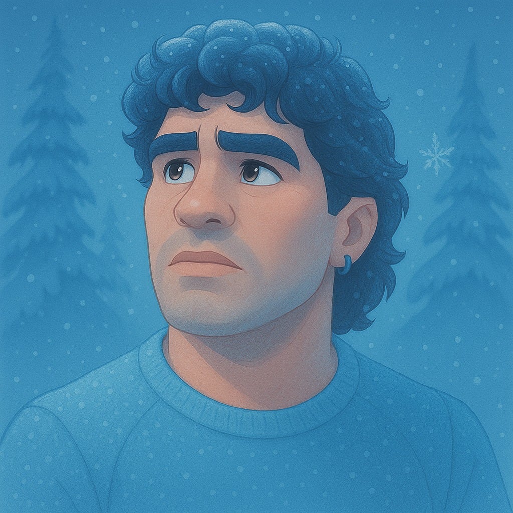 Una imagen de Diego Armando Maradona editada con el