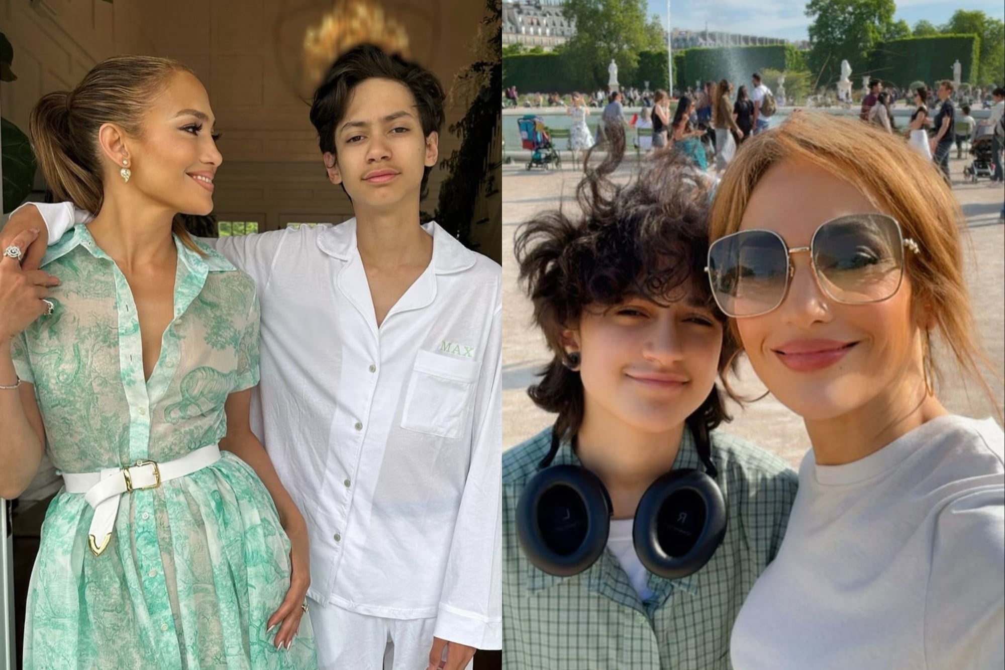 La actriz y cantante junto a sus hijos en 2024
