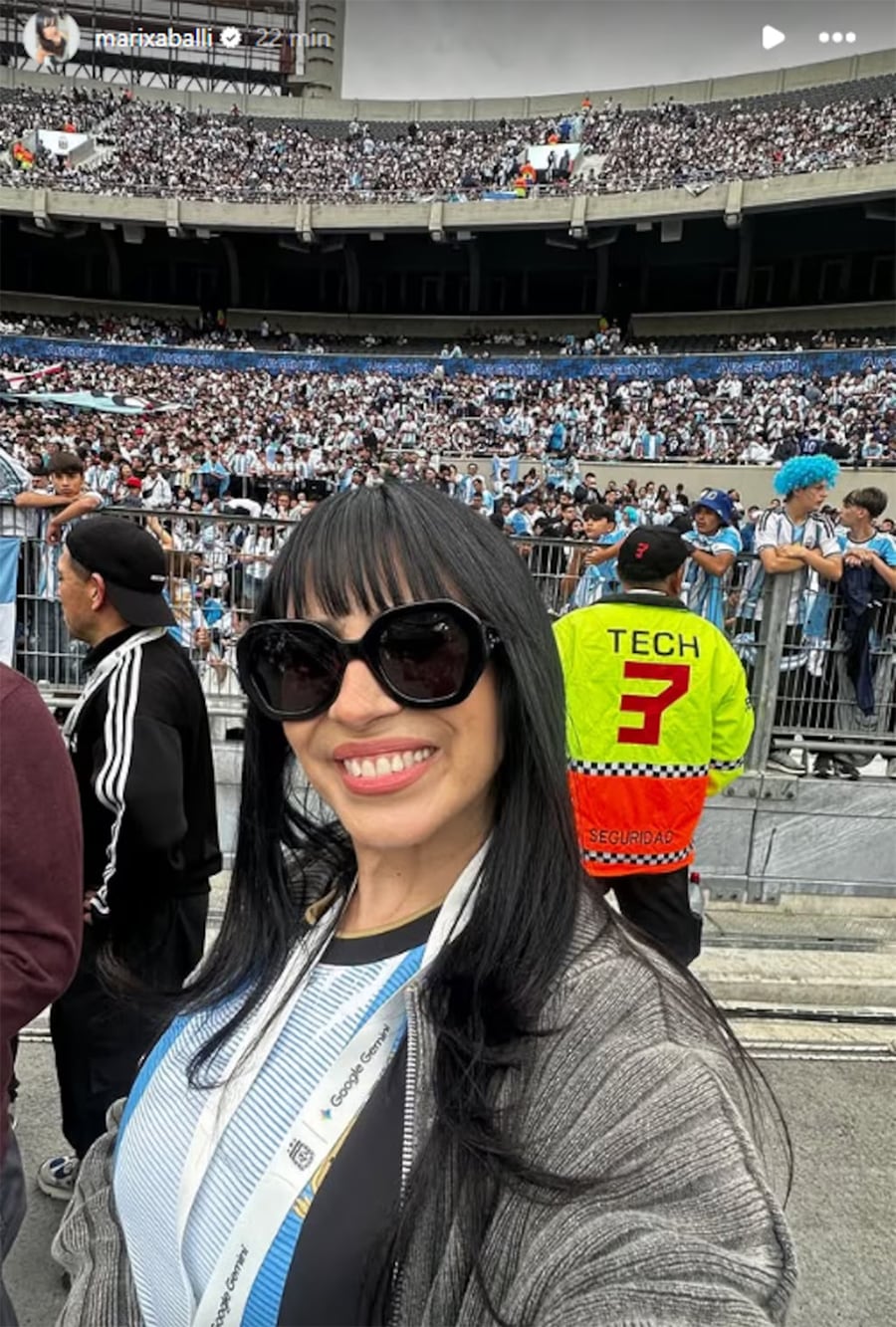 Marixa Balli fue una de las personalidades que pudieron ver la despedida en el estadio