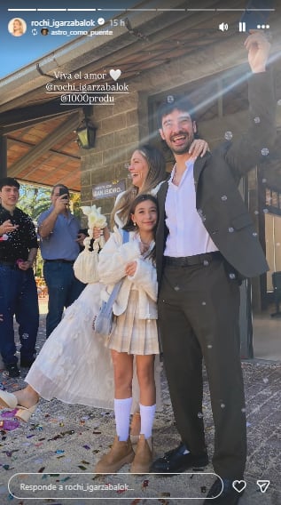 El matrimonio celebró junto a su hija Lupe (Foto: Instagram @rochi_igarzabalok)