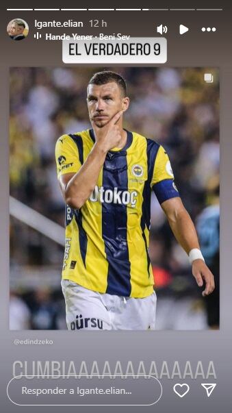 Edin Dzeko, jugador del Fenerbahçe que tiene la camiseta con el número 9