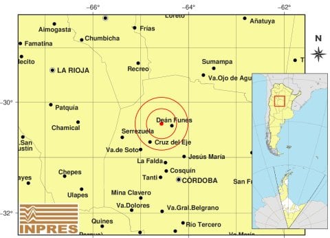 El sismo en Córdoba fue de 4,4 grados