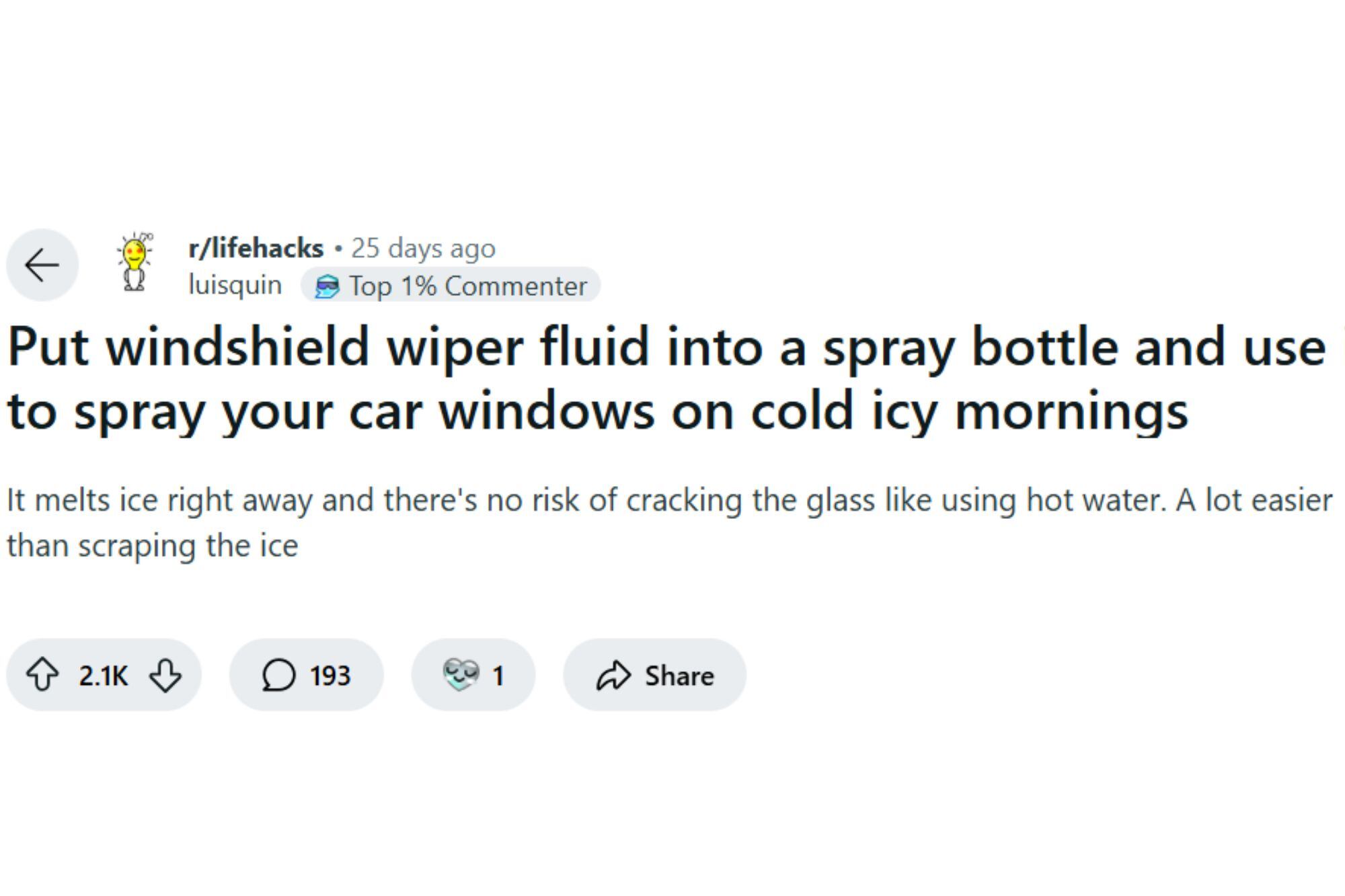 El consejo del usuario de Reddit concitó la atención de muchos miembros de la comunidad. (Reddit)
