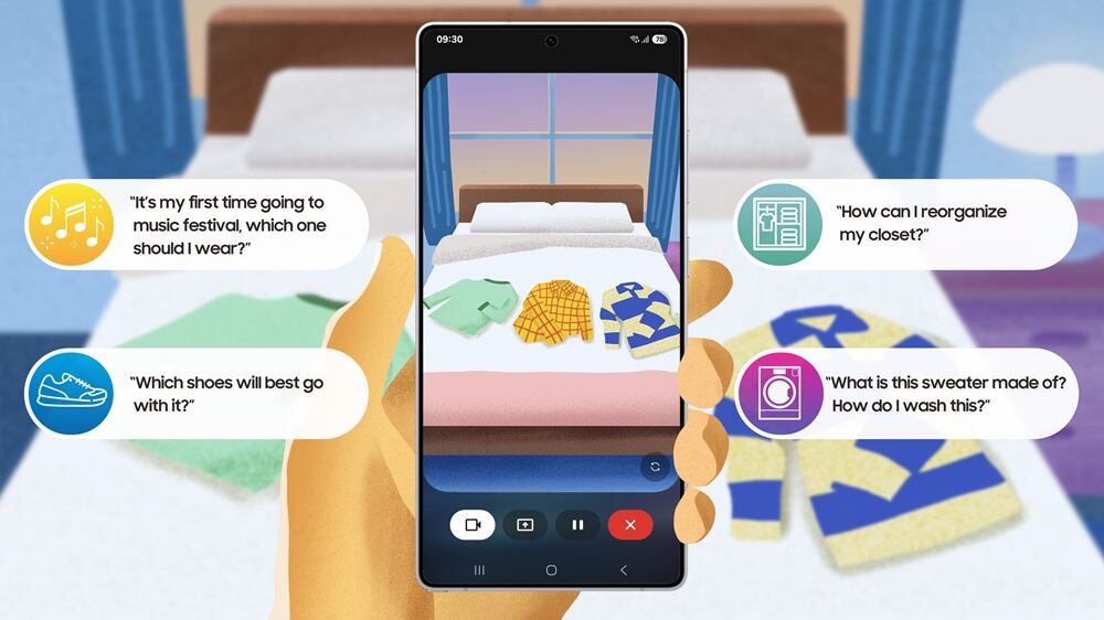 Con el nuevo Gemini Live disponible en los Galaxy S25 se le puede preguntar a la IA por algo que está tomando la cámara del teléfono