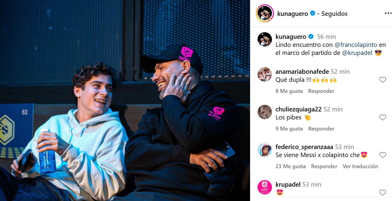 El encuentro entre Franco Colapinto y Sergio Agüero en Madrid