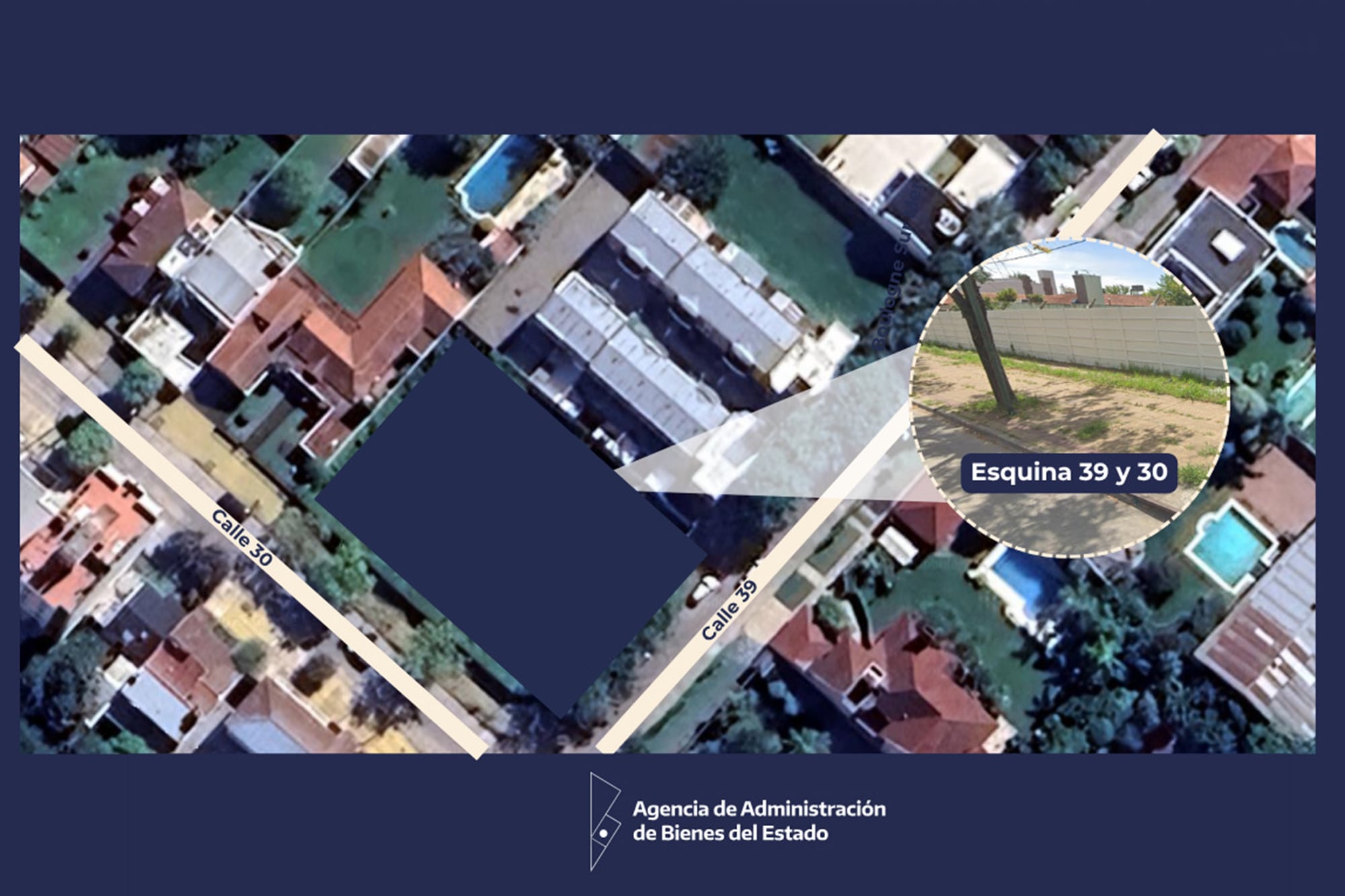 En Calle 39 S/N entre las diagonales 29 y 30, La Plata, se subastará un inmueble con una superficie rectangular de 1200 m2