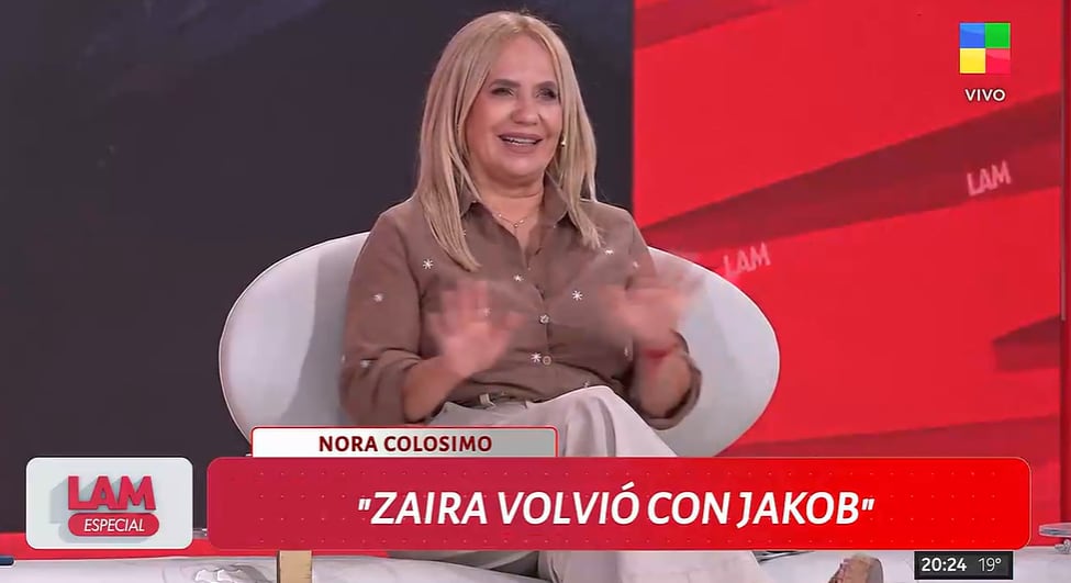 Nora Colosimo reveló la feliz noticia en LAM (Foto: Captura América TV)