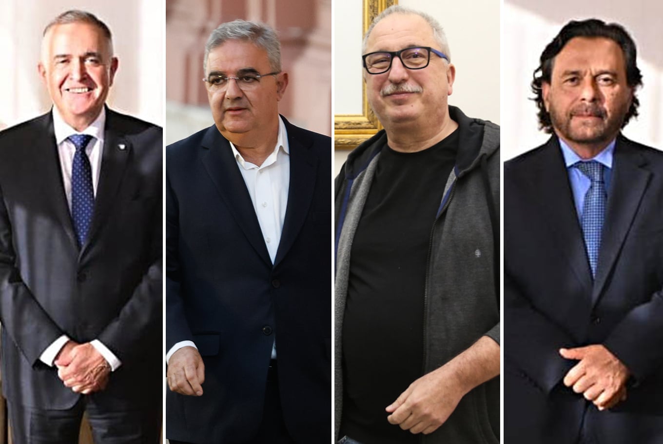 Osvaldo Jaldo (Tucumán), Raúl Jalil (Catamarca), Hugo Passalacqua (Misiones) y Gustavo Saénz (Salta)