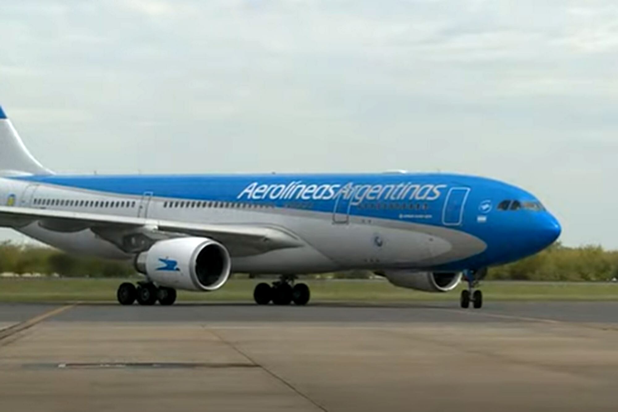 Un avión de Aerolíneas Argentinas