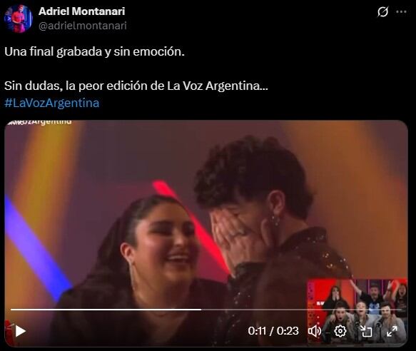 La reacción de los usuarios por el polémico final de La Voz Argentina