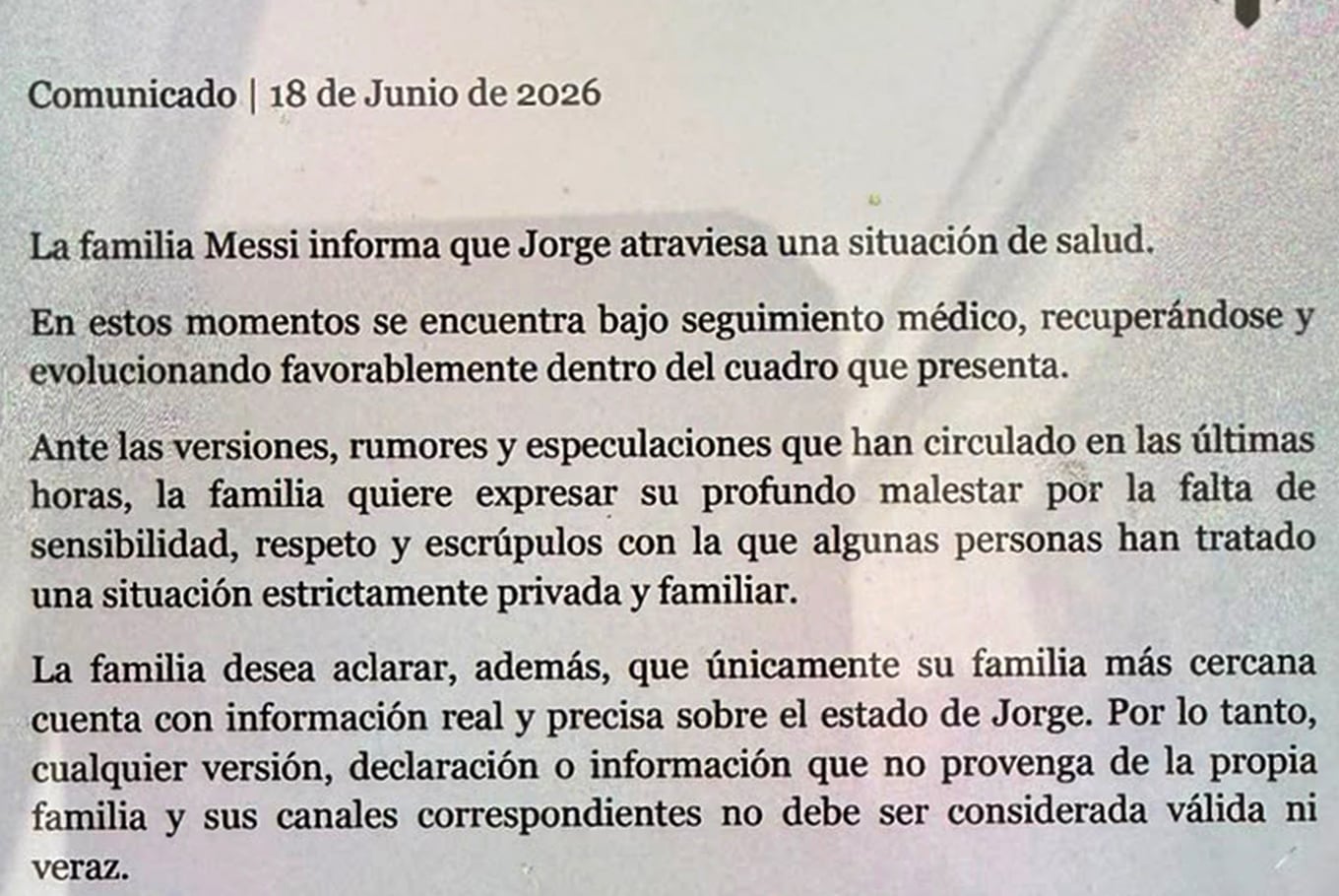 Comunicado de la familia Messi