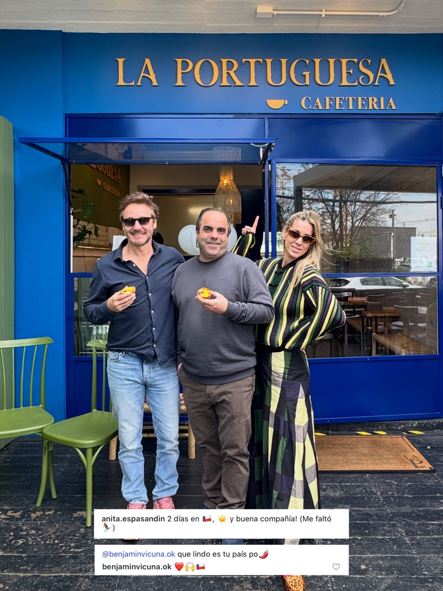 Benjamín Vicuña y Anita Espasandin disfrutaron de unos días de amor y turismo en Santiago de Chile (Foto: Instagram @anita.espasandin)