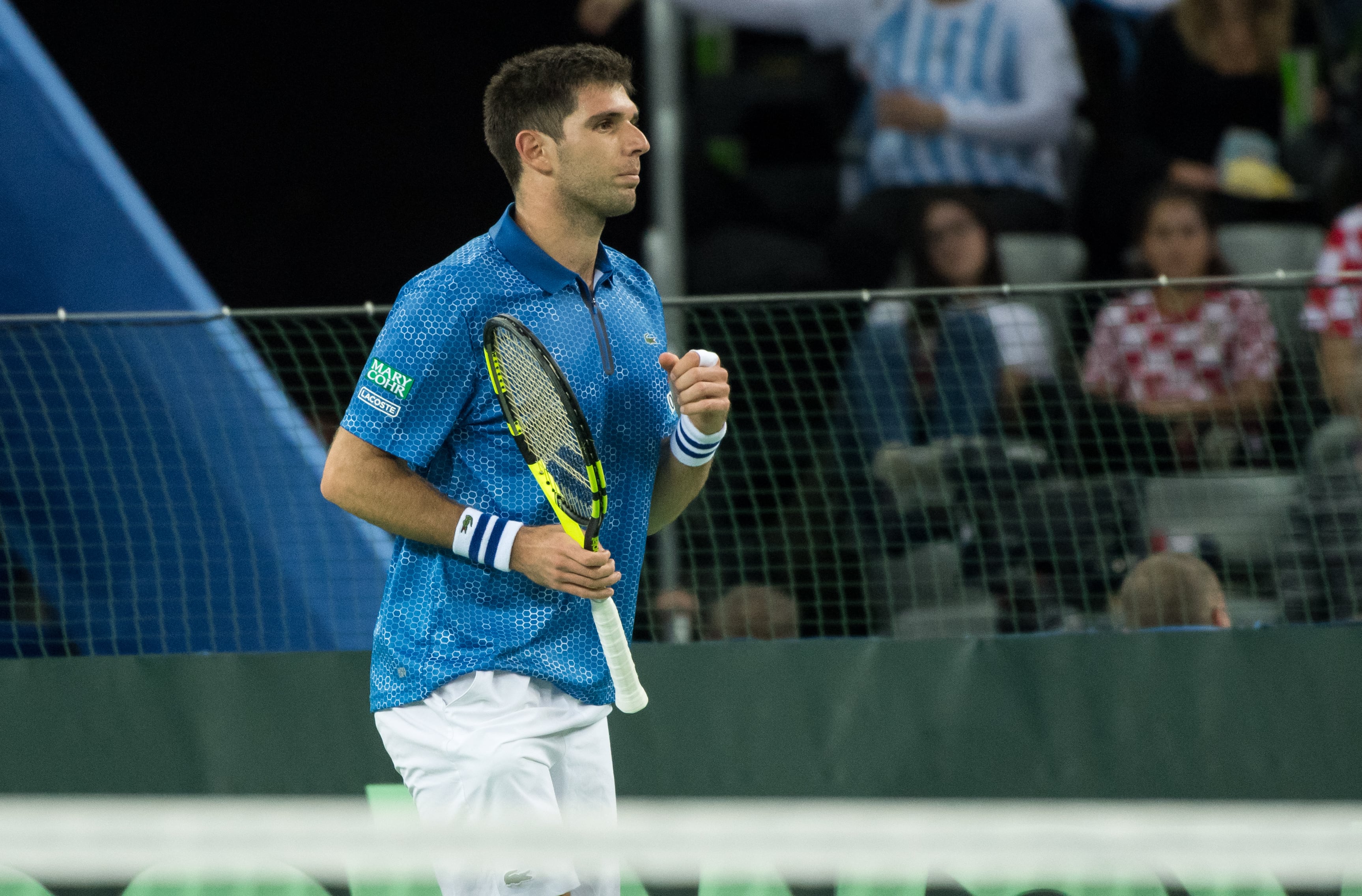 Federico Delbonis, autor del punto más importante de la historia del tenis argentino