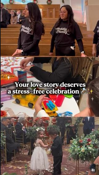 Las niñeras entretienen y cuidan a los niños en eventos importantes, como bodas, para que los padres estén libres de estrés (Instagram/@theweddingnannynyc)
