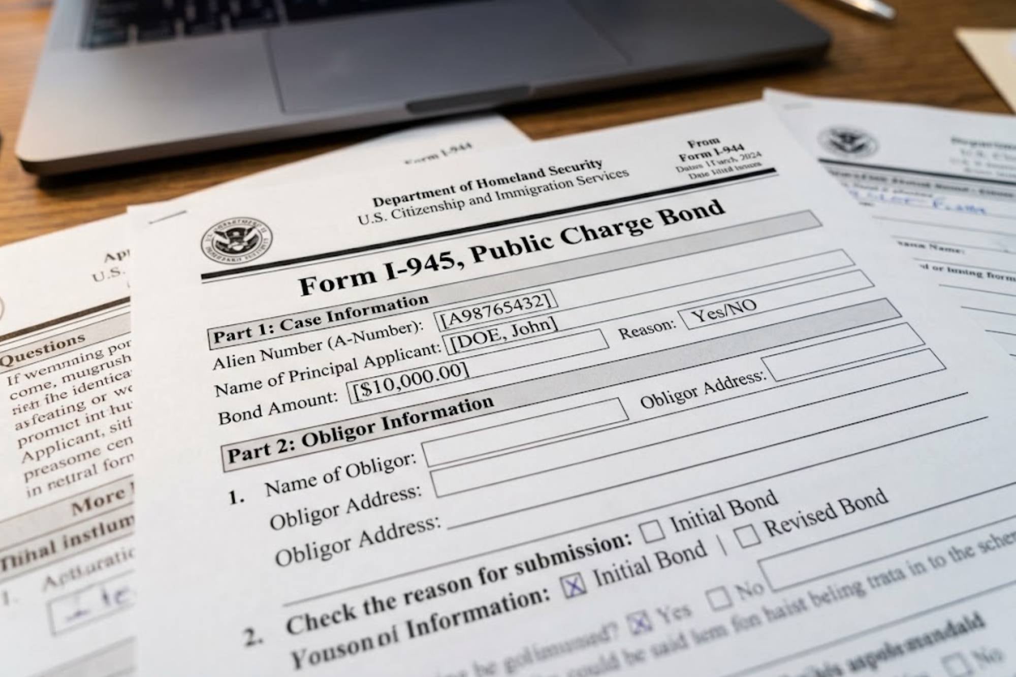 La regla final que debe aplicar el Uscis para migrantes que buscan la green card y son calificados como inadmisibles 6 El formulario I-945 permite a ciertos solicitantes, con previa invitación, pagar una fianza de carga pública como garantía financiera para obtener la residencia
