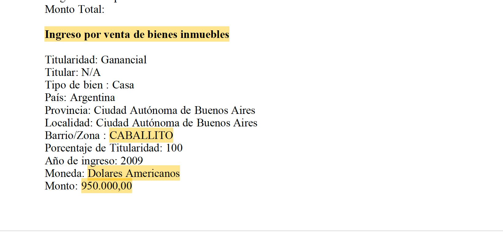 Venta de la casa de Caballito