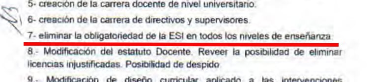 A 20 años de la Ley de ESI en la Argentina: el balance y qué planea hacer el Gobierno 10 La propuesta que figuraba en la plataforma de LLA de la Cámara Nacional Electoral