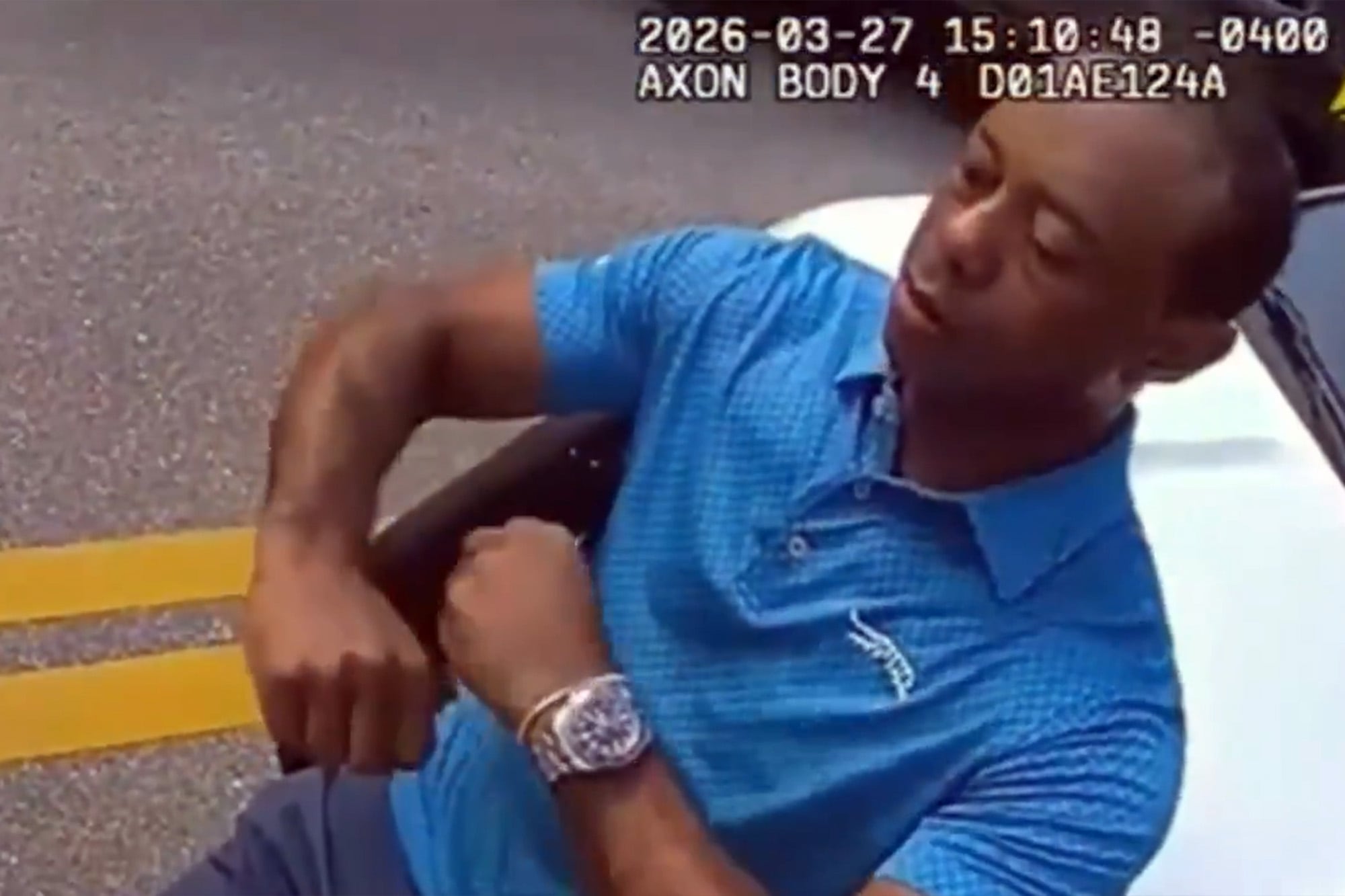 Una captura del video dado a conocer por la policía