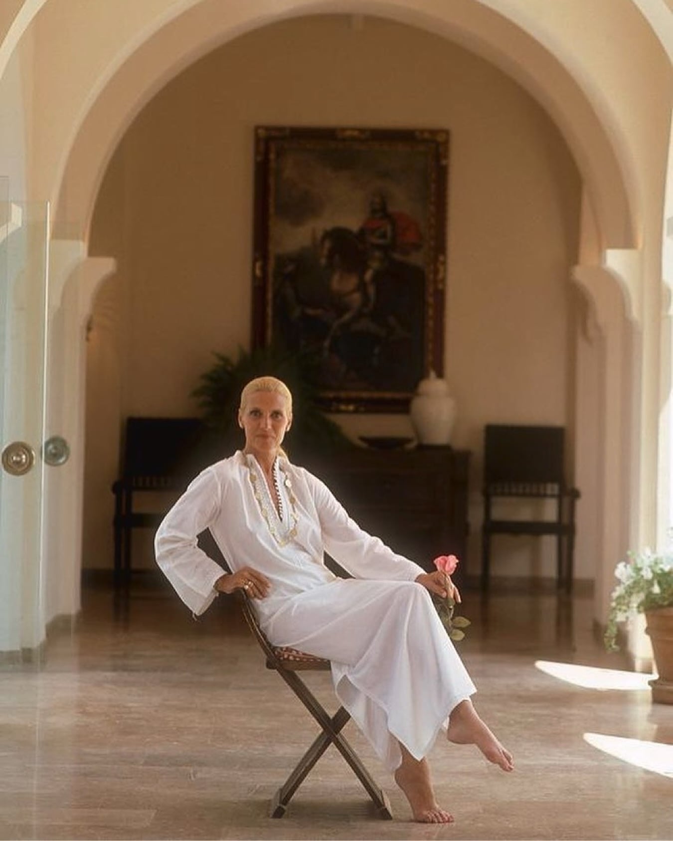 Viviana Corcuera en una imagen de 1985 que compartió en sus redes sociales