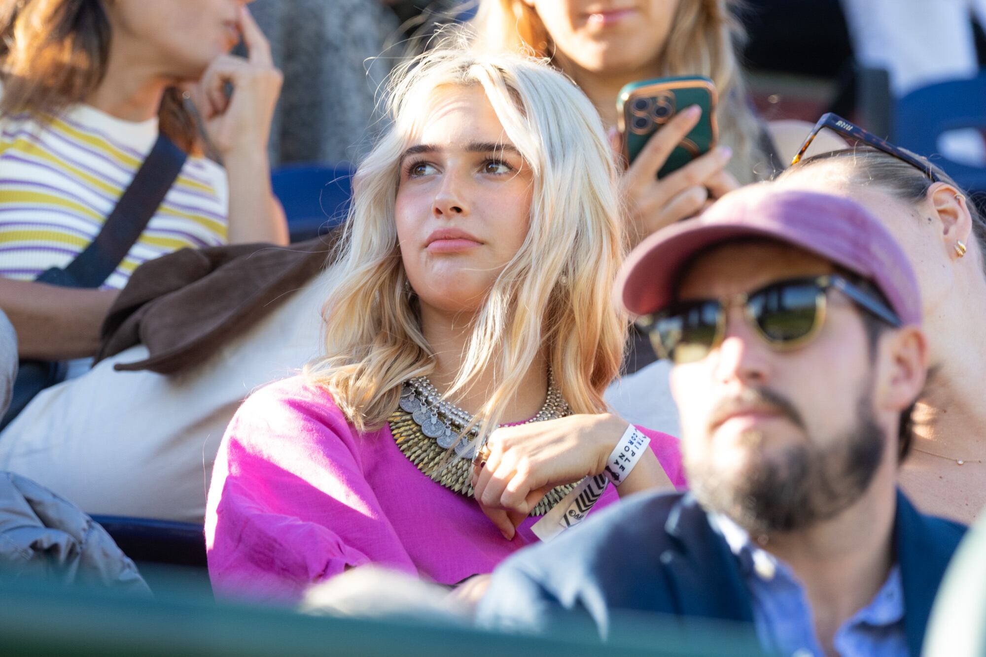 Myla Cambiaso alentó a su familia desde la tribuna central
