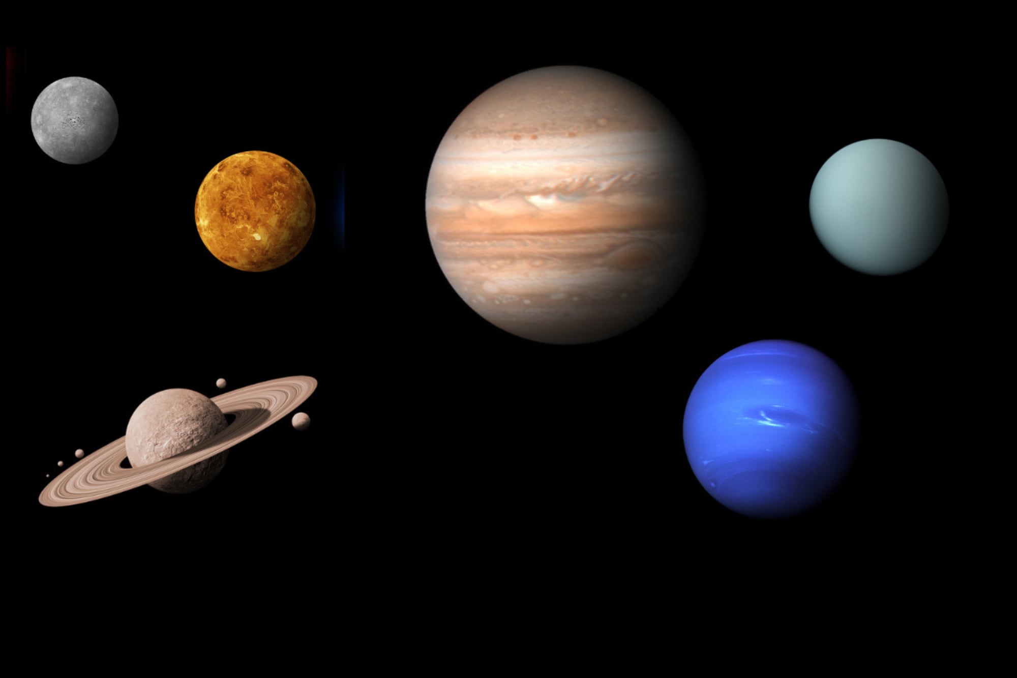 Mercurio, Júpiter, Saturno y Marte podrán observarse a simple vista, mientras que Urano y Neptuno requerirán equipos ópticos