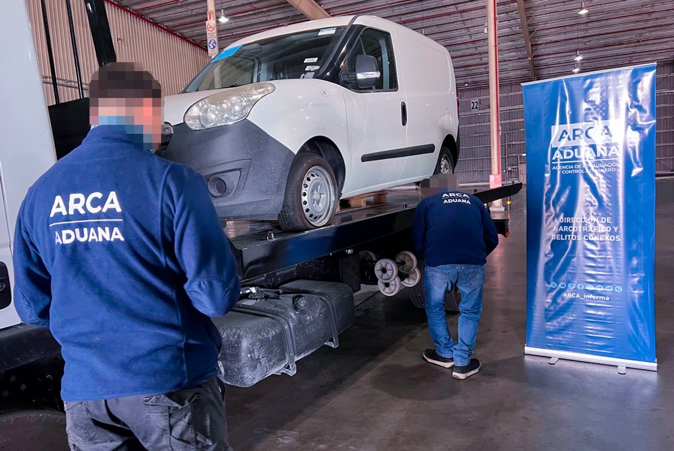 La camioneta donde se ocultó la droga