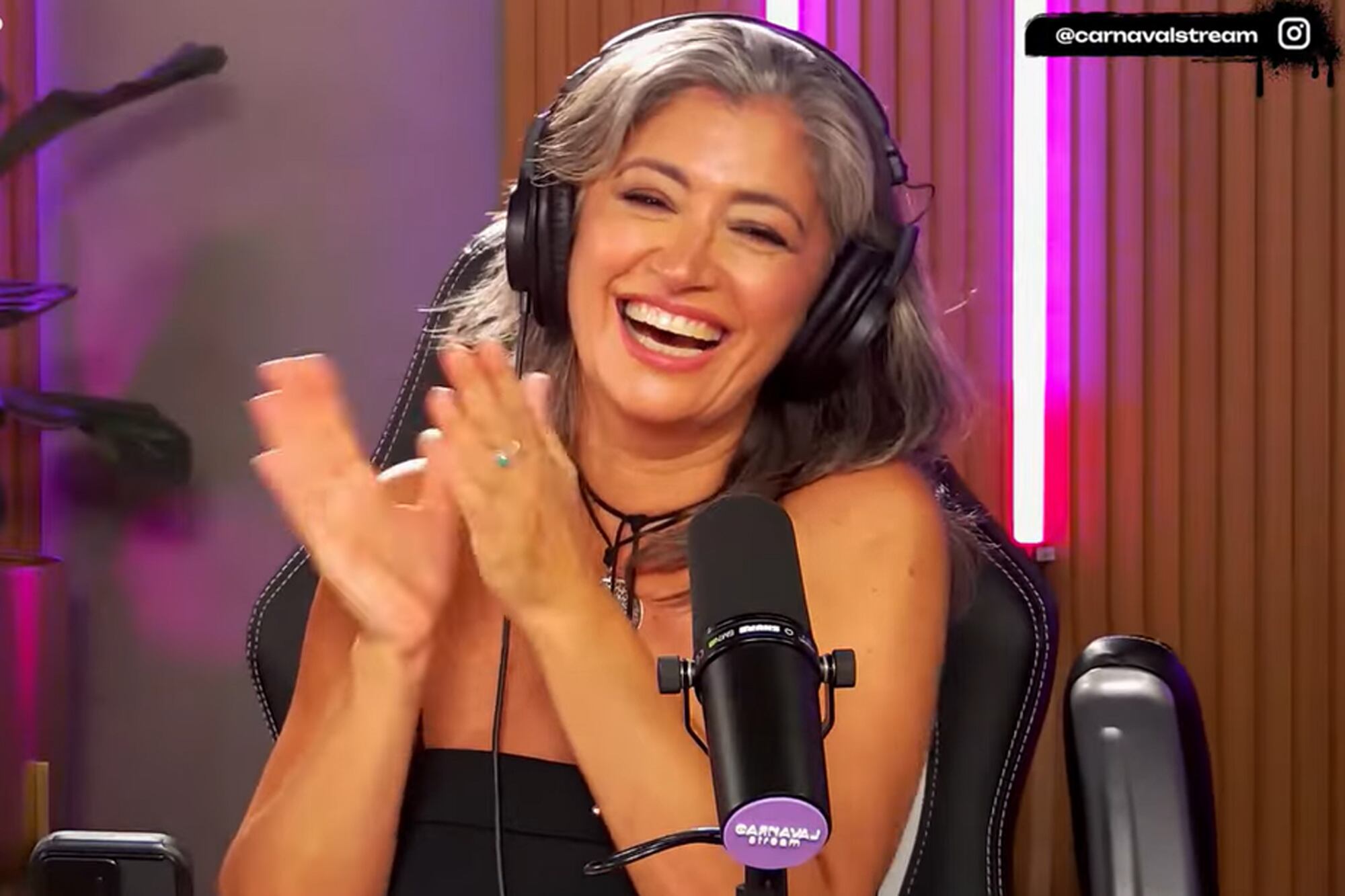 Carla Conte se mostró muy suelta en el ciclo