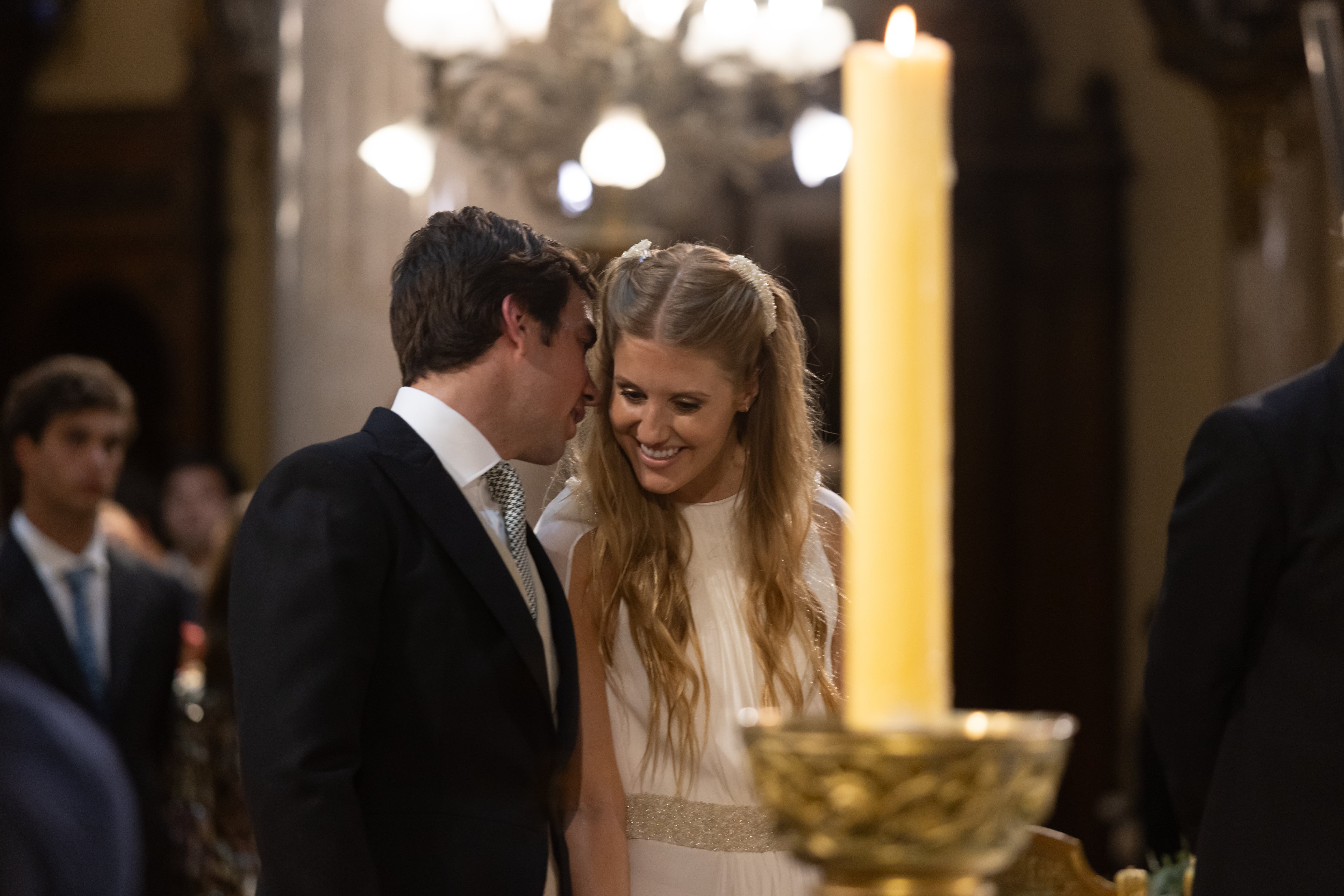 Chema y Tati, durante la ceremonia.