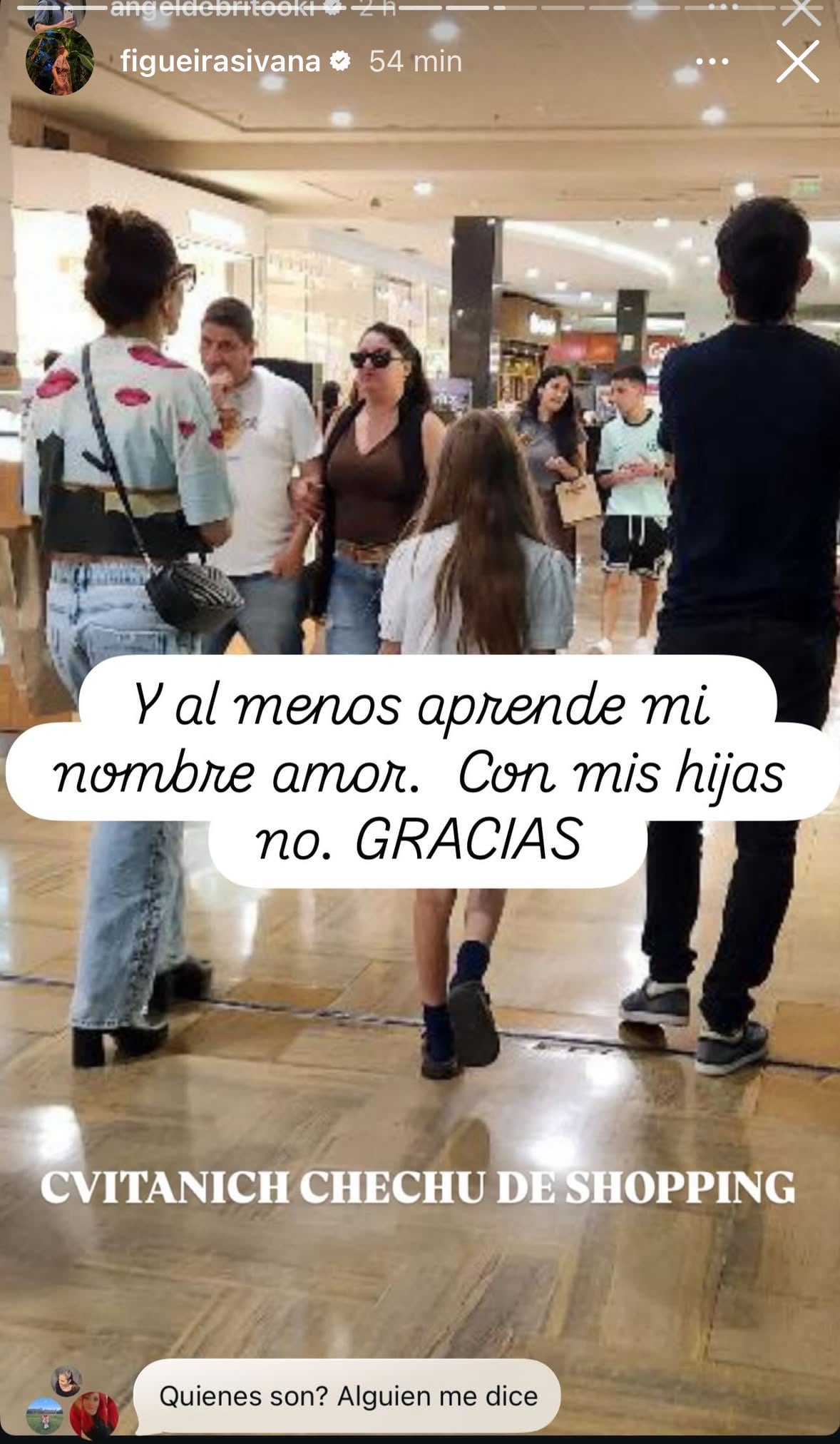 Ivana Figueiras aclara que quien se encuentra en la foto compartida por Ángel De Brito es ella