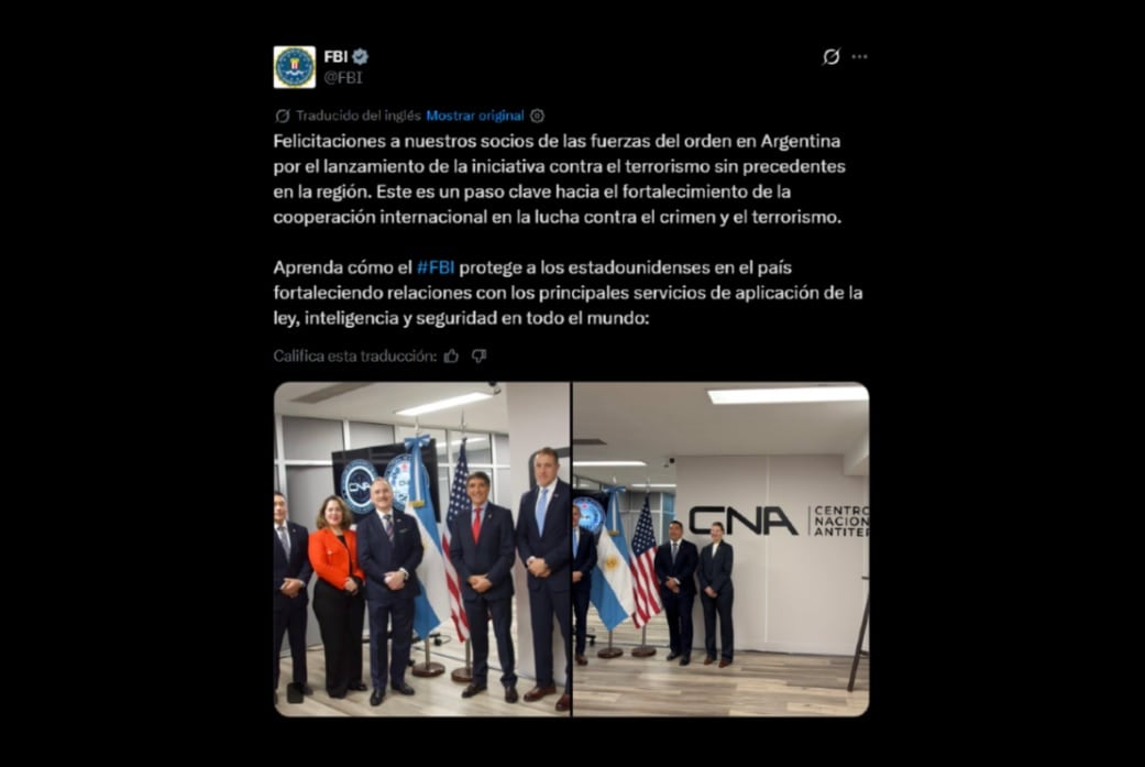 Javier Milei y sus medidas, en vivo: las repercusiones de la visita de Adorni al Congreso y la marcha de la CGT 5 El FBI felicitó a la SIDE por el lanzamiento del Centro Nacional Antiterrorismo
