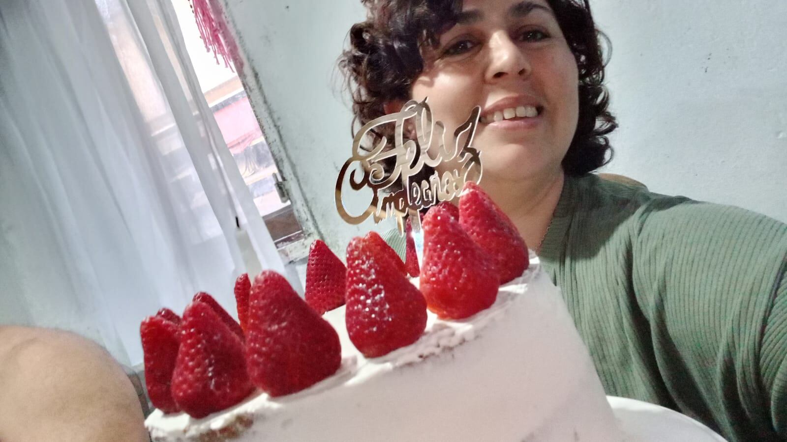 Festejando uno de sus cumpleaños.