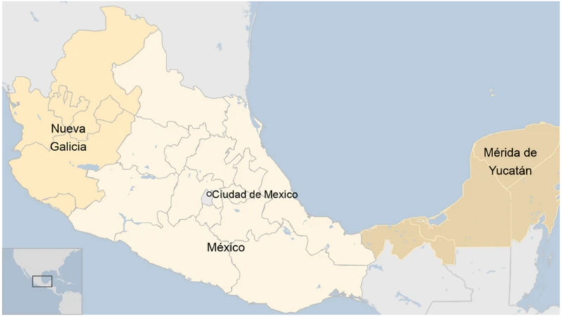 Algunos de los reinos de Nueva España
