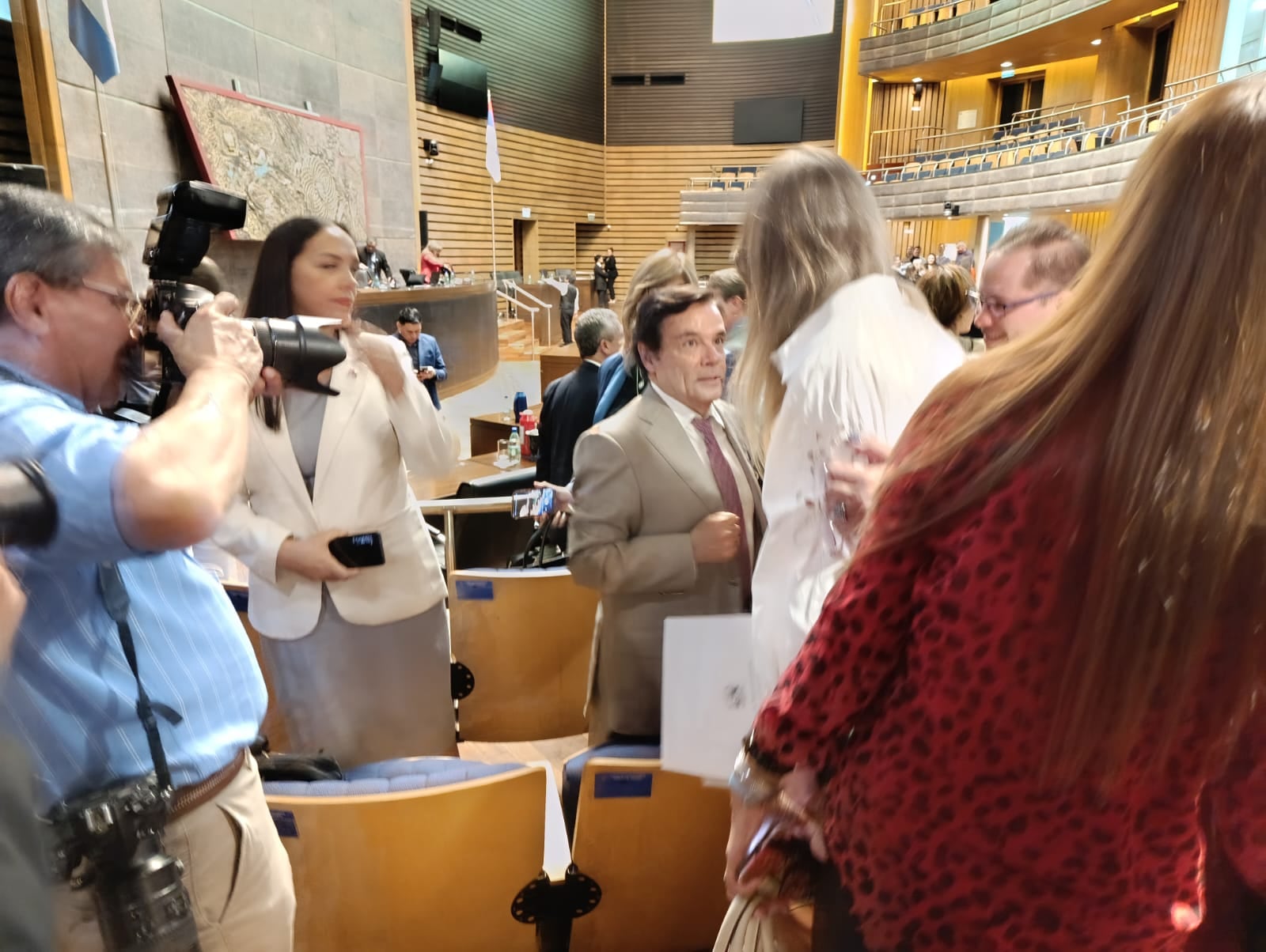 Carlos Rovira el último jueves, después de la reunión en la que dijo que Milei le pidió que sus senadores votaran contra ficha limpia