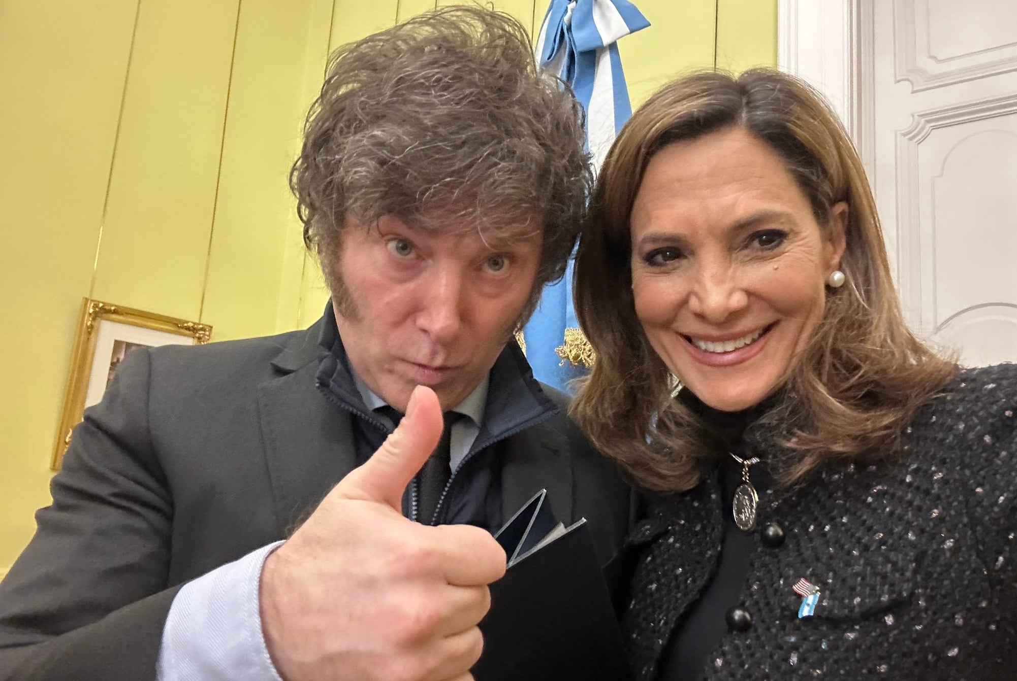 María Elvira Salazar visitó la Argentina para la asunción del presidente Javier Milei y también en agosto de 2024 (Archivo)