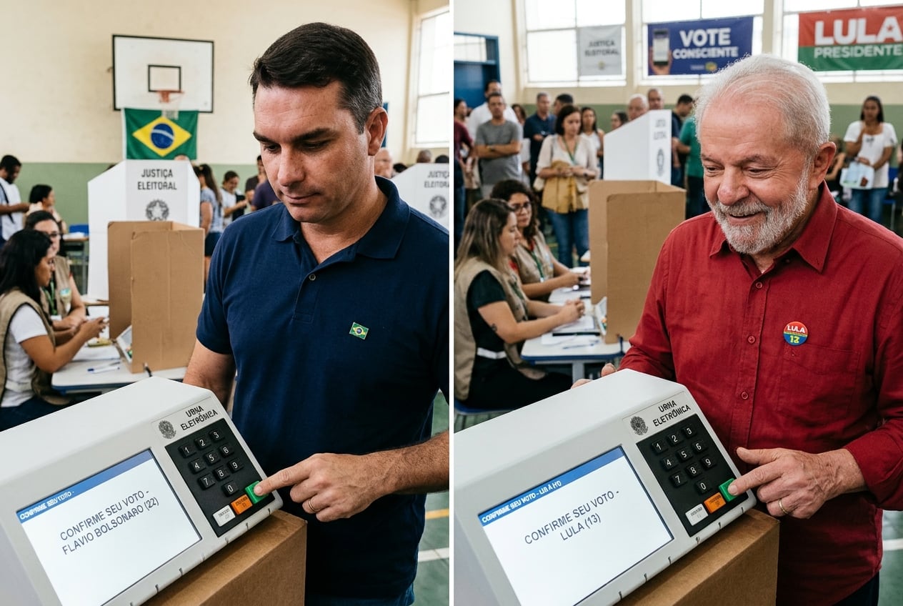 Última encuesta de las elecciones en Brasil: anticipan que Lula y Flavio Bolsonaro salen 46 a 47