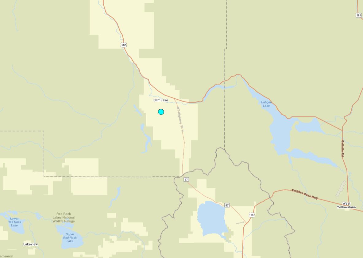 Uno de los temblores más fuertes de las últimas 24 horas en territorio continental estadounidense ocurrió cerca de Hebgen Lake Estates, Montana