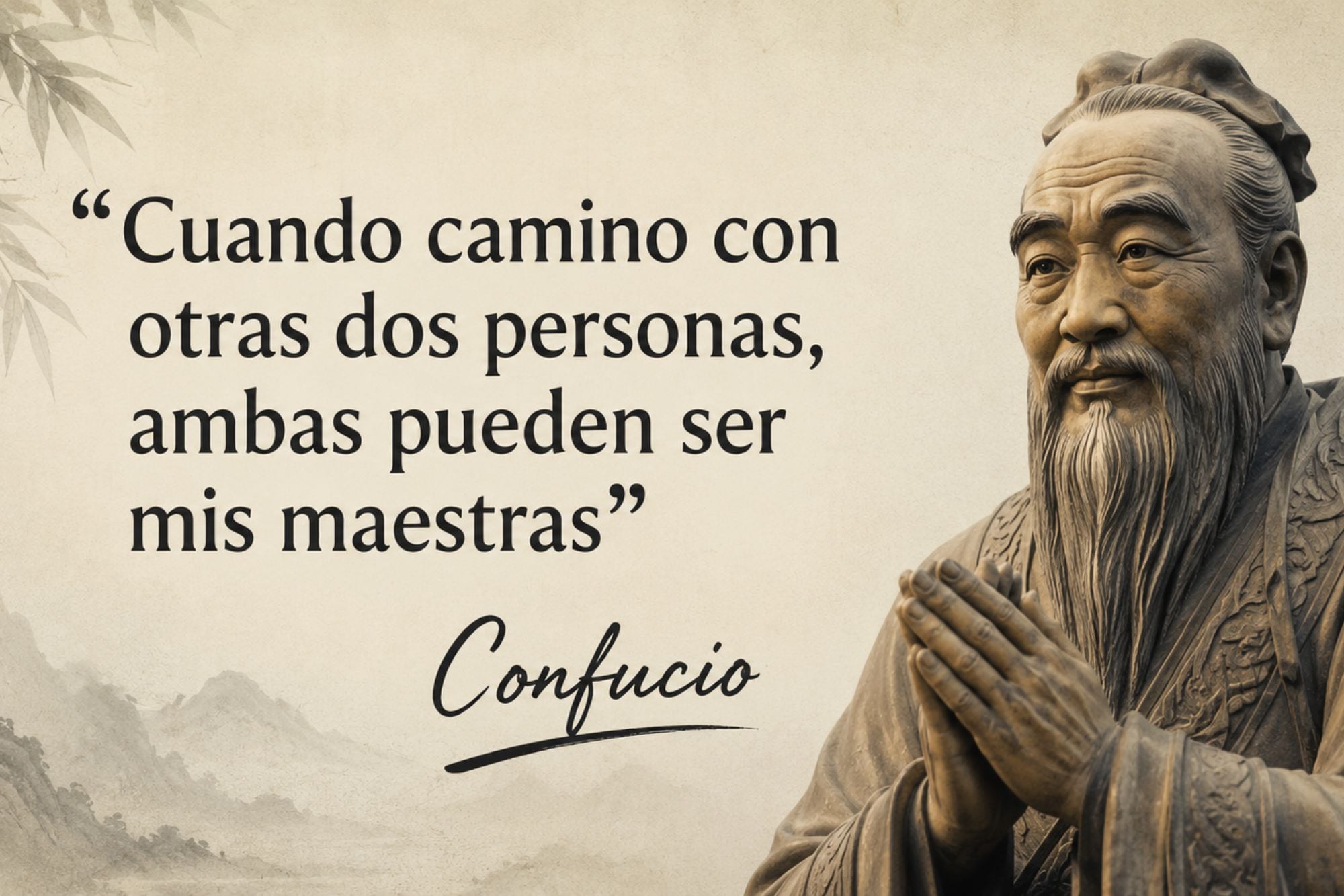Las palabras del pensador chino Confucio siguen vigentes en pleno 2026