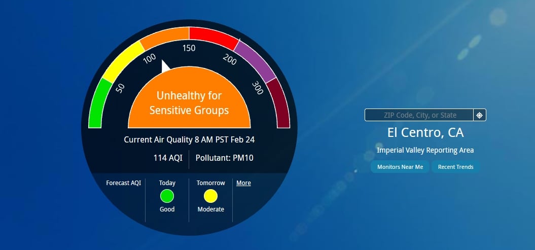 El nivel naranja indica que los miembros de grupos sensibles pueden experimentar efectos en la salud