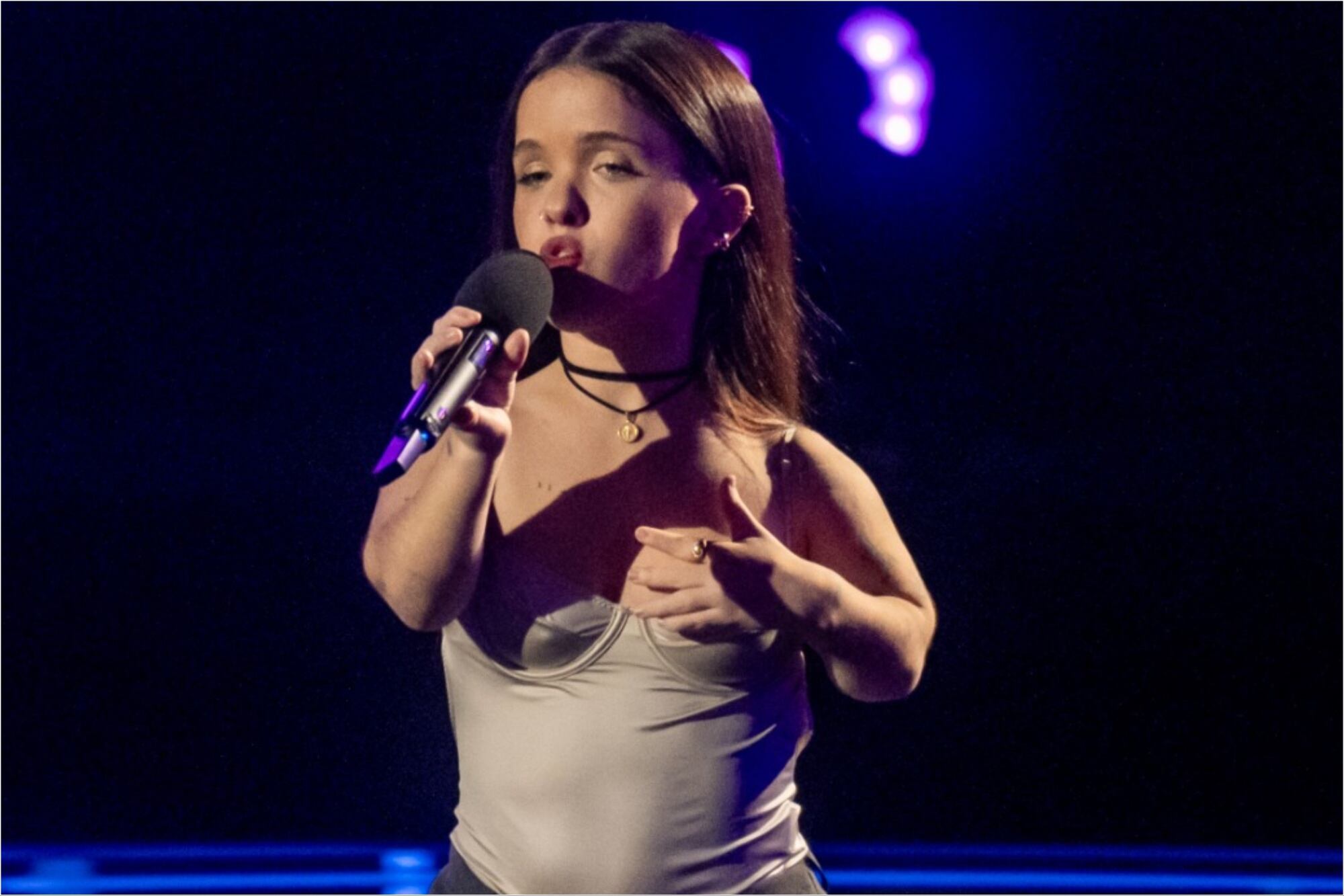 Maite Lafarga cantó una canción de Babasónicos aunque no logró acaparar la atención de los jurados