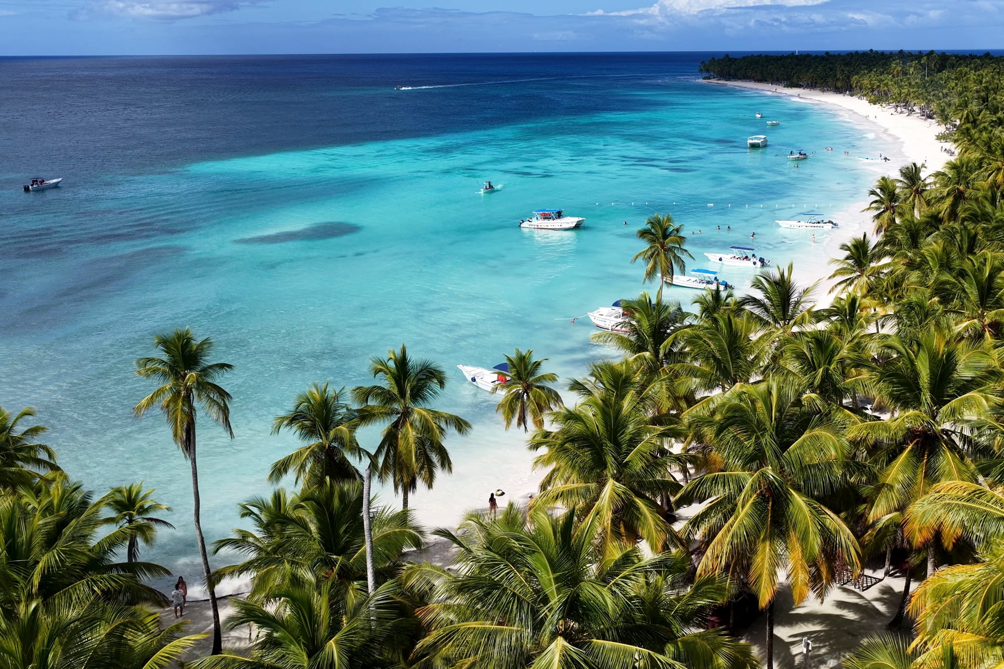 La isla Saona, de aguas turquesas y arenas blancas, es una de las excursiones más solicitadas en República Dominicana