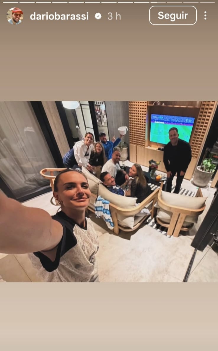 Dario Barassi compartió una imagen del momento el que estaba viendo el partido