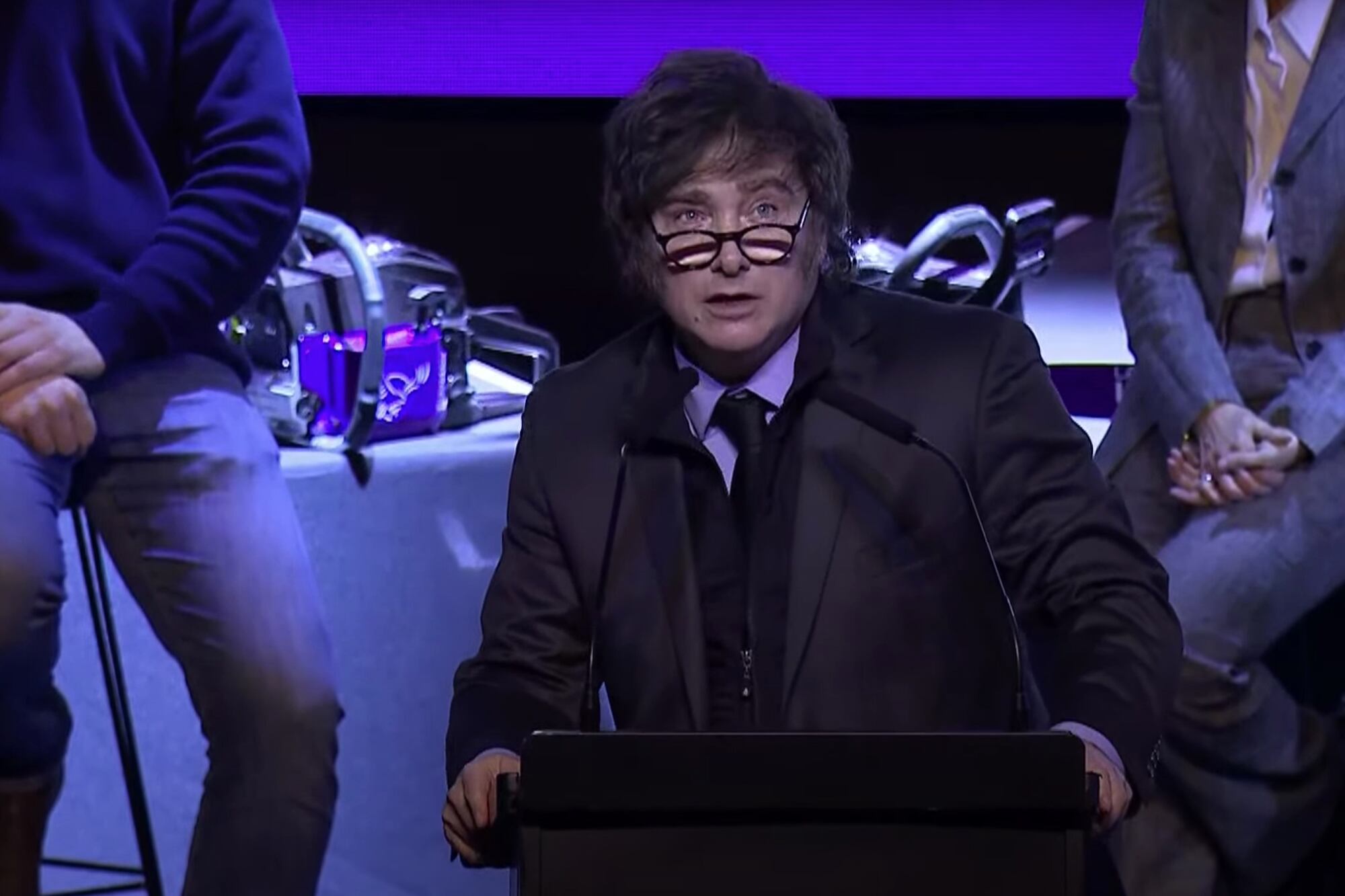 Javier Milei en Junín durante la presentación de candidatos nacionales por la provincia de Buenos Aires de la LLA