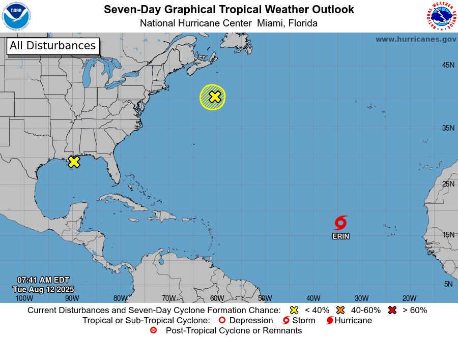 Otros dos sistemas son monitoreados por el NHC