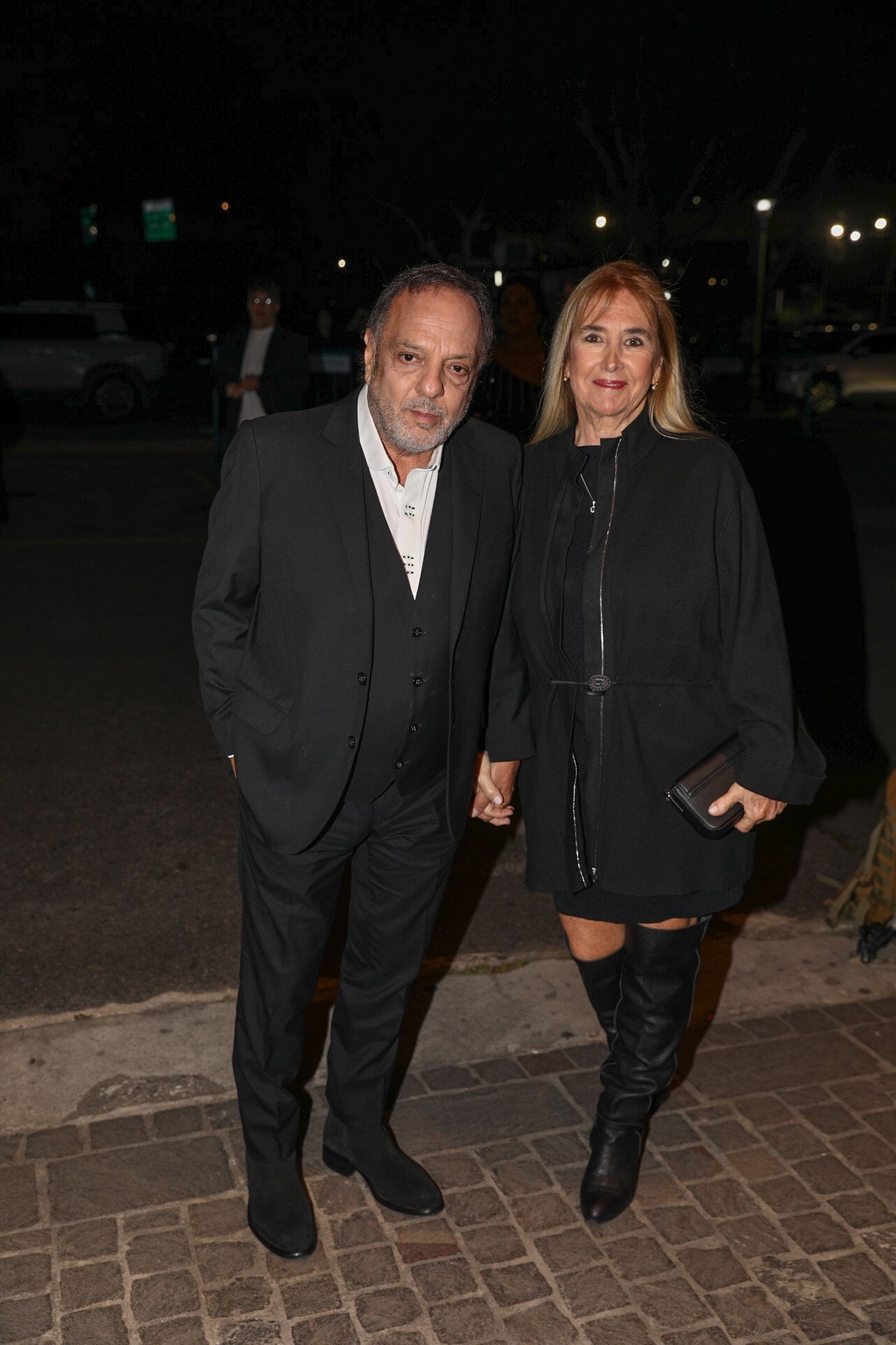 Baby Etchecopar, nominado por Basta Baby, llegó al evento acompañado de su esposa, Silvina Cupeiro