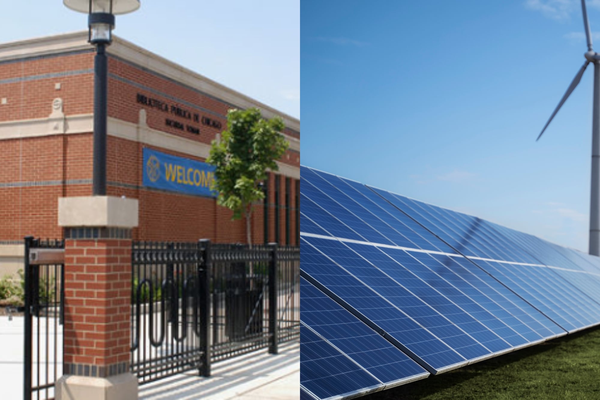 En Chicago: Brandon Johnson inaugura la biblioteca que produce casi la mitad de su energía con paneles solares