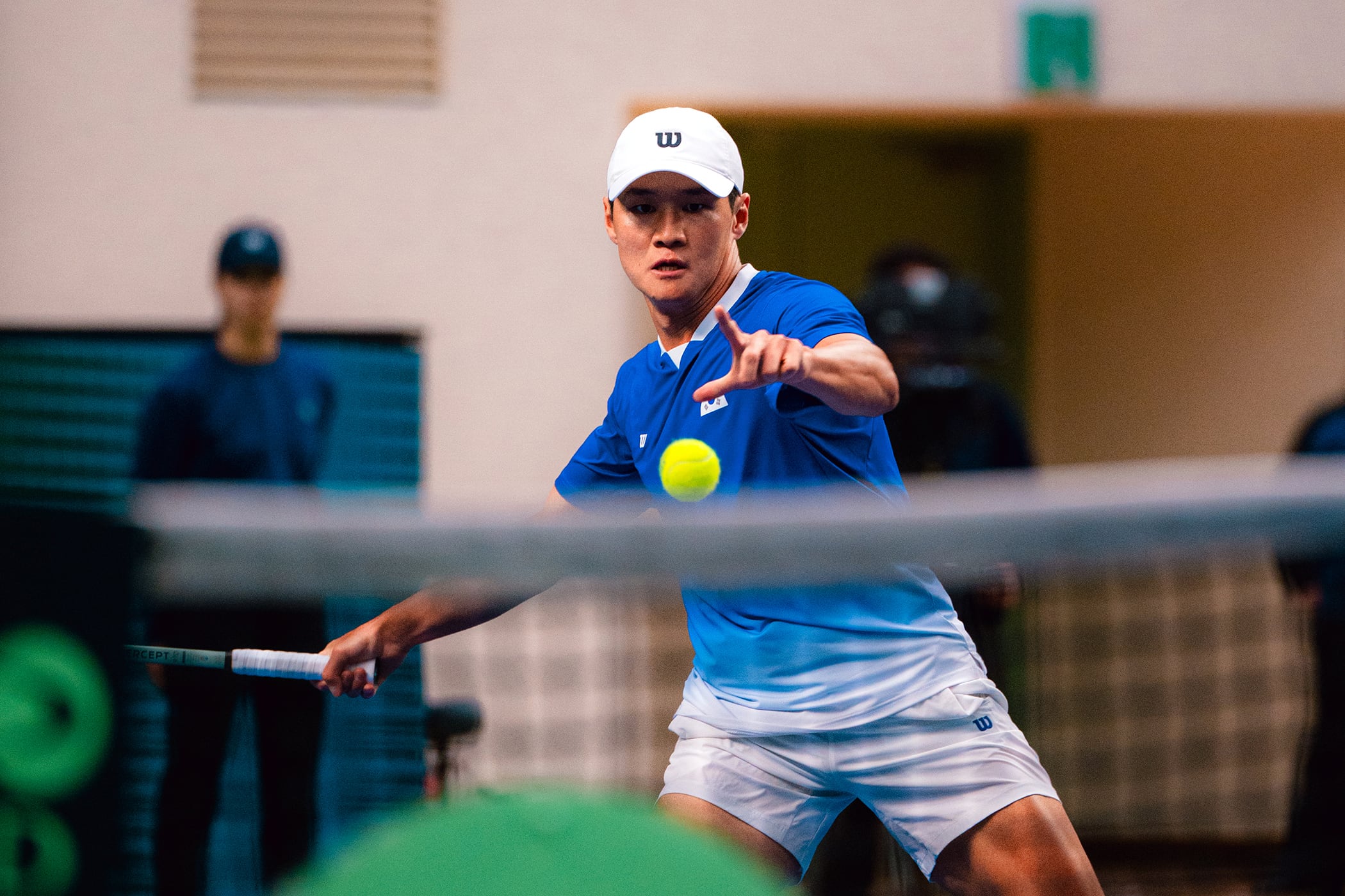 Kwon, que derrotó en sets corridos a Trungelliti, se encuentra realizando el servicio militar obligatorio en Corea del Sur