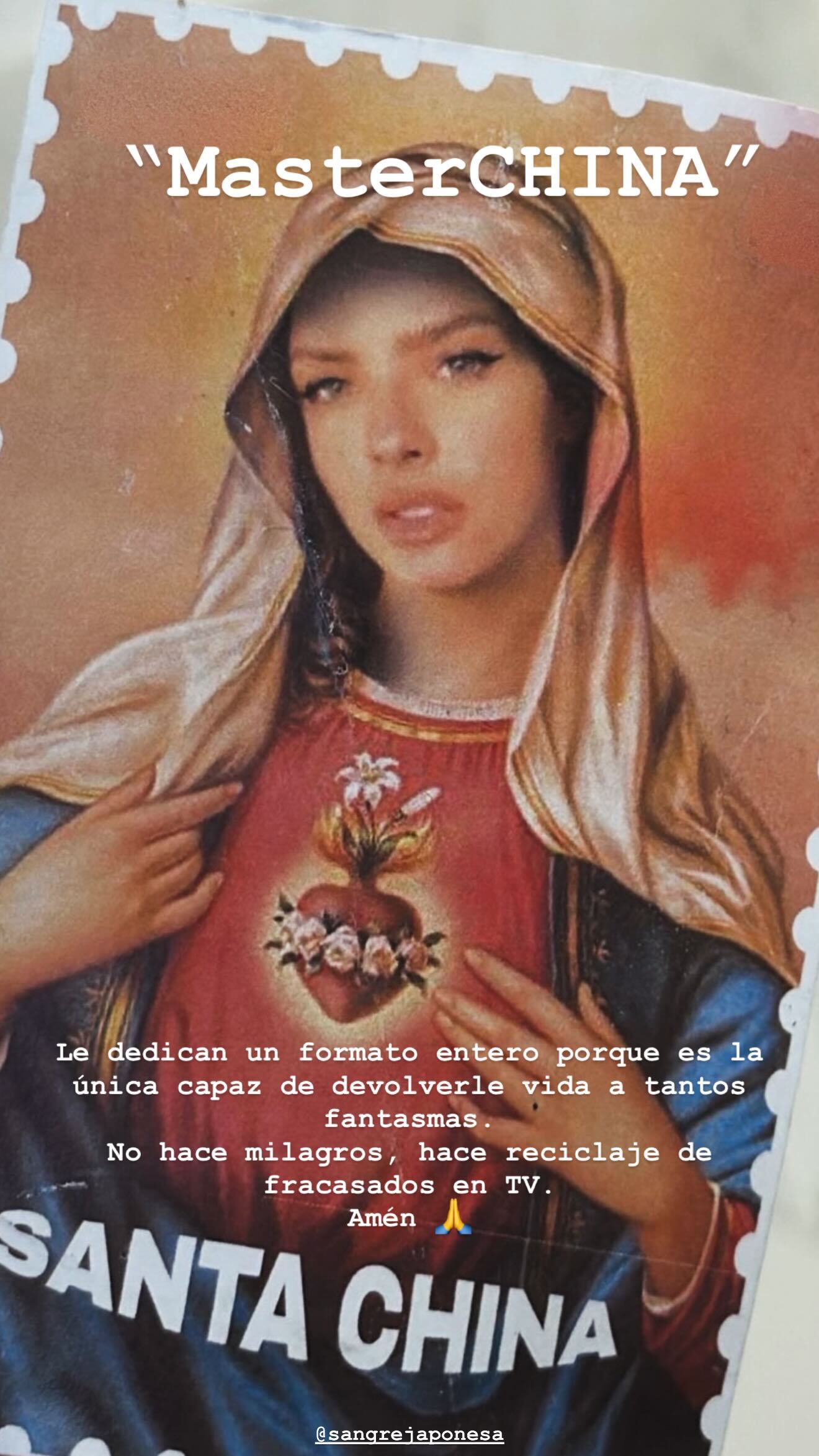 Mauro compartió una “estampita” de su pareja para reírse de la madre de sus hijas (Foto: Captura Instagram/@wanda_nara)