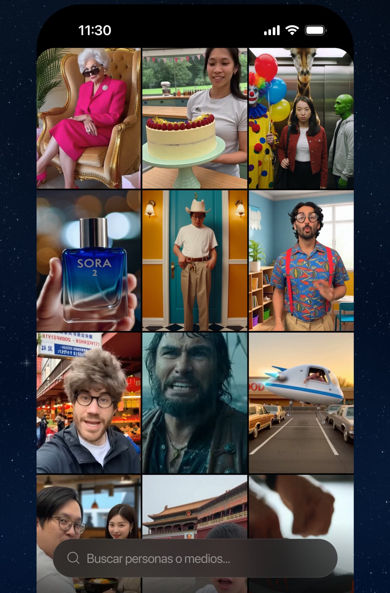 La aplicación cuenta con un feed donde se pueden ver las creaciones de otros usuarios