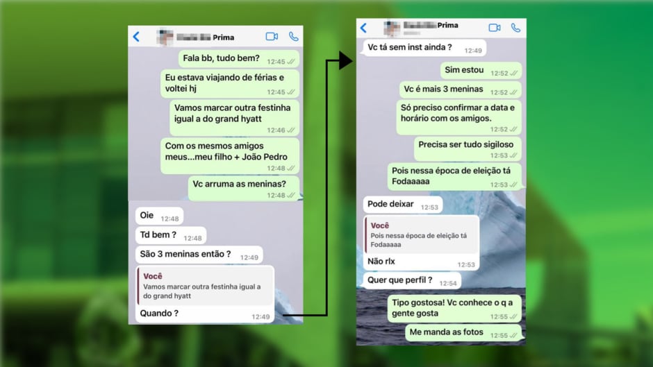Los mensajes que referirían a orgías organizadas para Flavio Bolsonaro