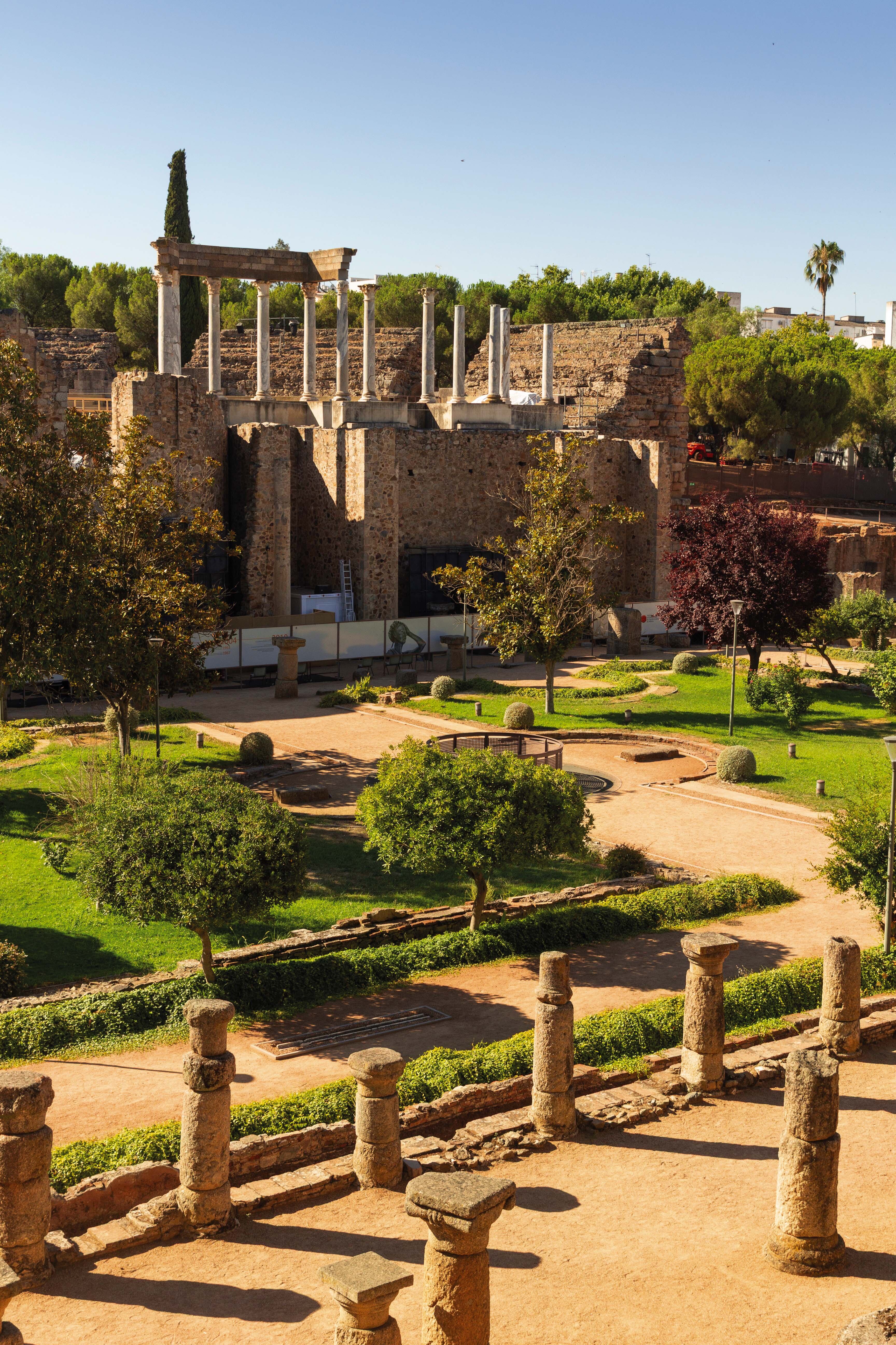 Sector posterior del Teatro Romano de Mérida, Patrimonio Mundial de la Humanidad